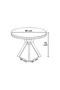 Hanah Home Mesa de Comedor Mármol Blanco y Dorado